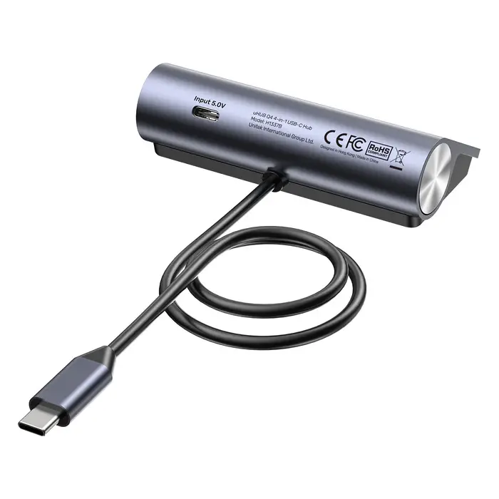 H1337BGY01 Unitek 4-in-1 USB-C 5Gbps Hub (4*USB-A 5Gbps)