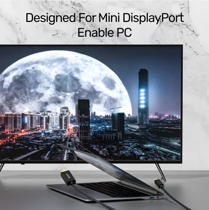 Unitek V1152A Adapter, Mini DisplayPort Male to HDMI Male Adapter cable 2M