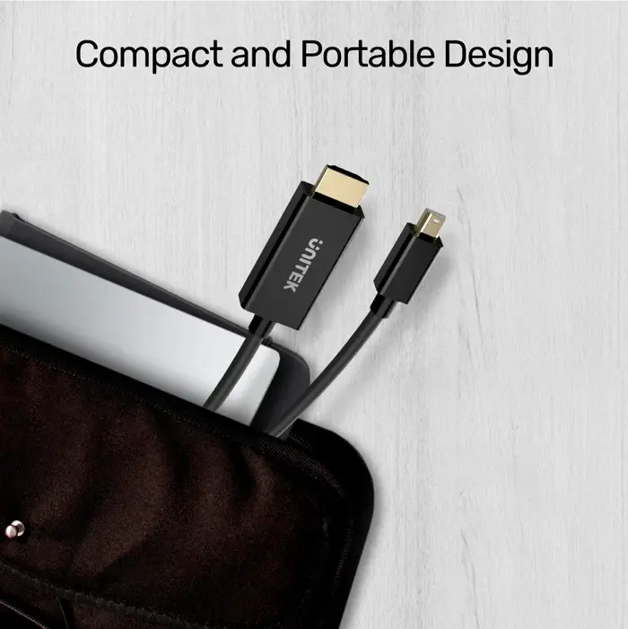 Unitek V1152A Adapter, Mini DisplayPort Male to HDMI Male Adapter cable 2M