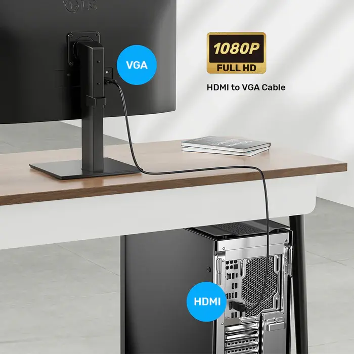 Unitek V1185A HDMI to VGA Adapter Cable 2M