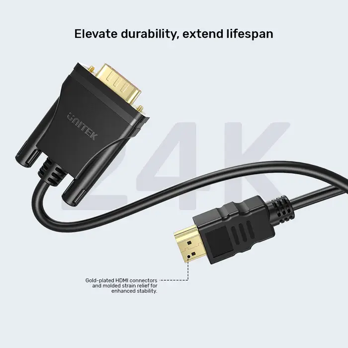 Unitek V1185A HDMI to VGA Adapter Cable 2M
