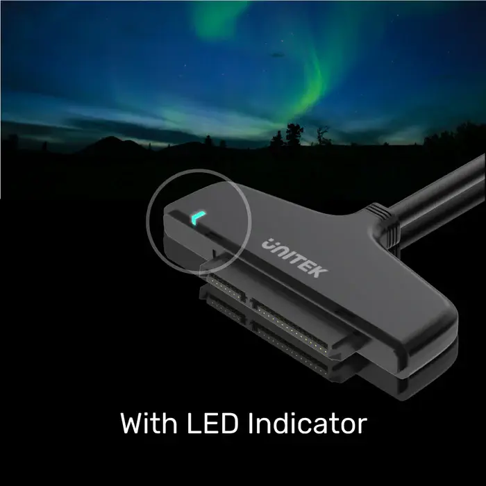 Y-1096, Unitek USB USB-C 5Gbps To SATA 6G Adapter, Black