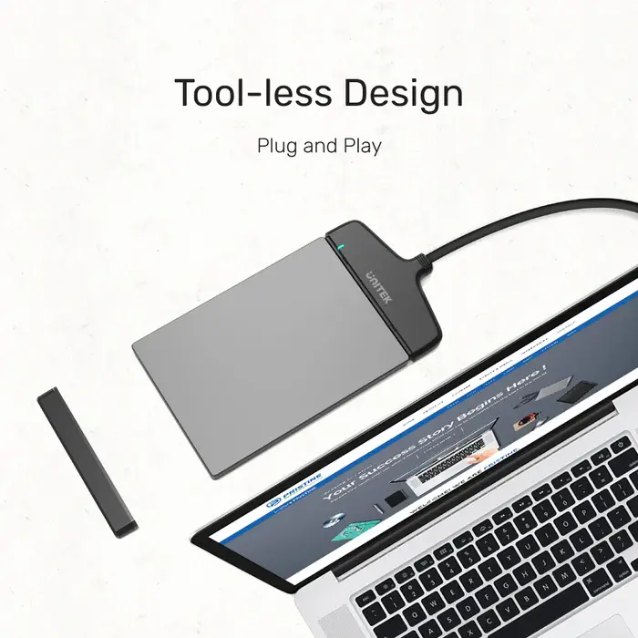 Y-1096, Unitek USB USB-C 5Gbps To SATA 6G Adapter, Black