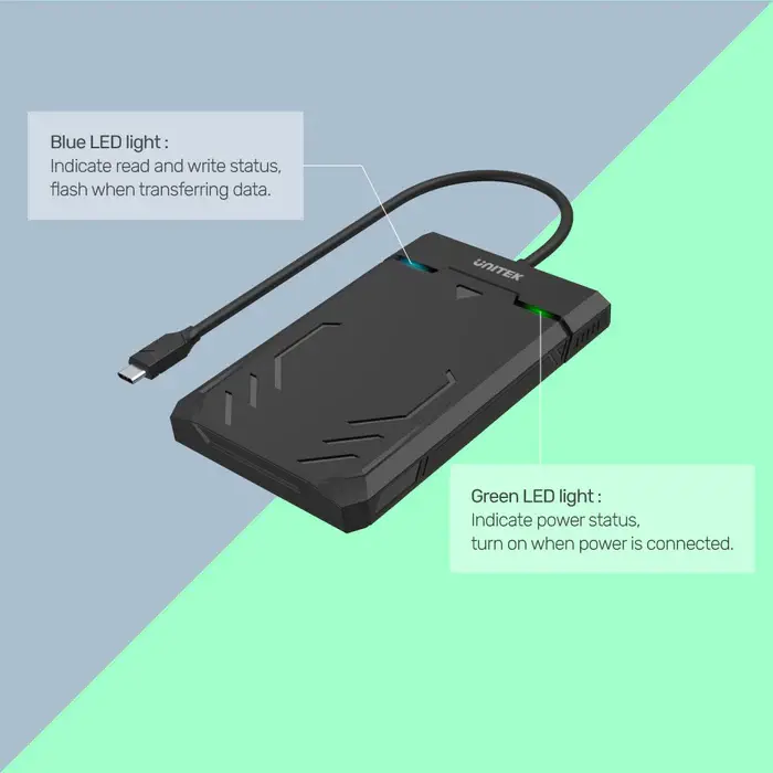 Unitek Y-3036A USB-C to 2.5" enclosure