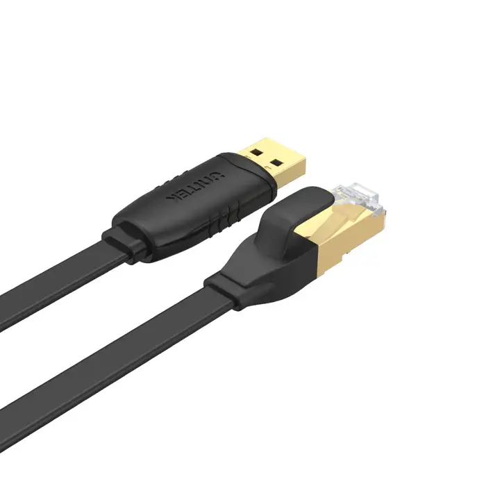 Unitek Y-SP02001B Cable, USB 2.0 to RJ45 Console Rollover Flat Cable