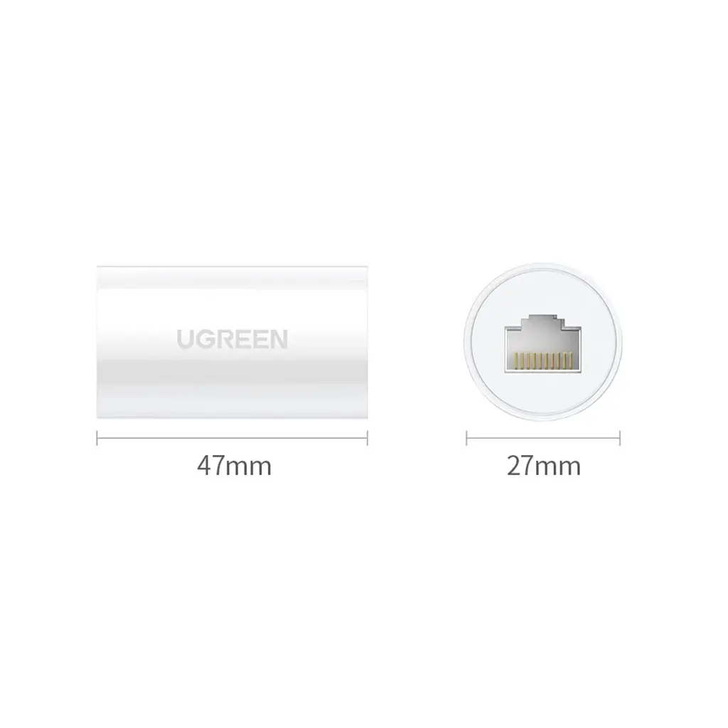 UGREEN NW116 Adapter, RJ45 Ethernet adapter 8P8C Female anti-thunder RJ45 connector Network extension
