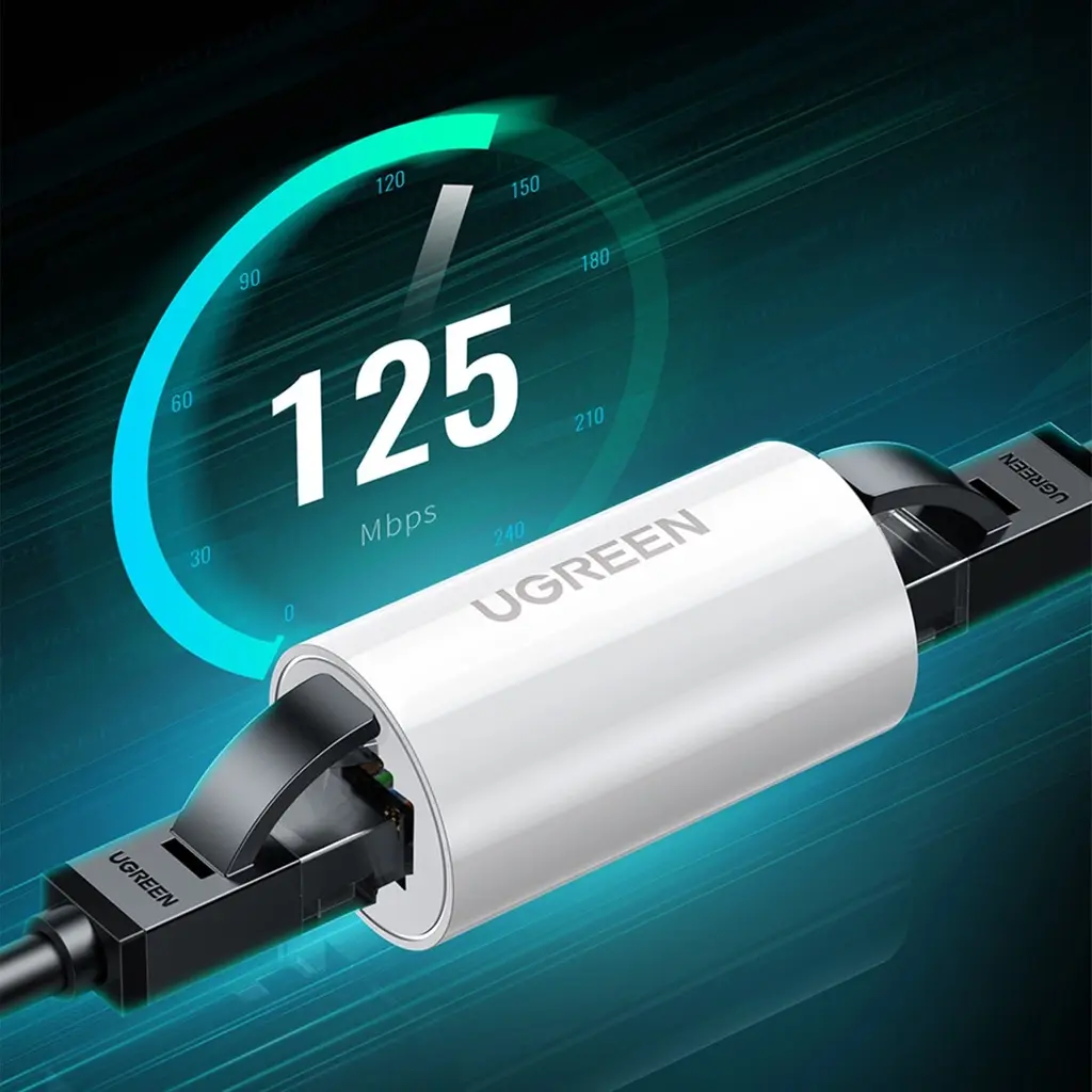 UGREEN NW116 Adapter, RJ45 Ethernet adapter 8P8C Female anti-thunder RJ45 connector Network extension