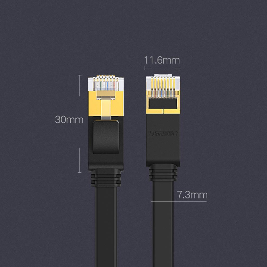 UGREEN 11264 Cable, Cat 7 FTP LAN Cable, 8M, Black