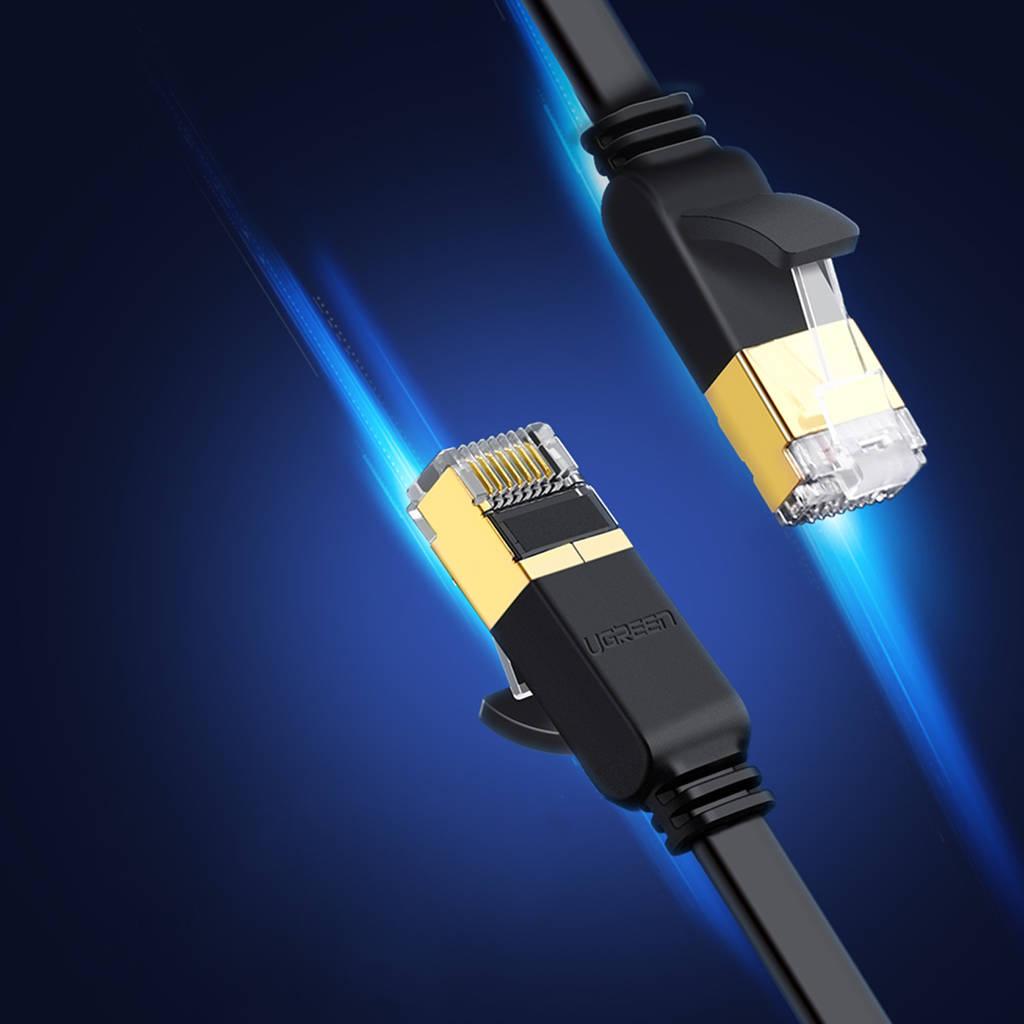 UGREEN 11264 Cable, Cat 7 FTP LAN Cable, 8M, Black