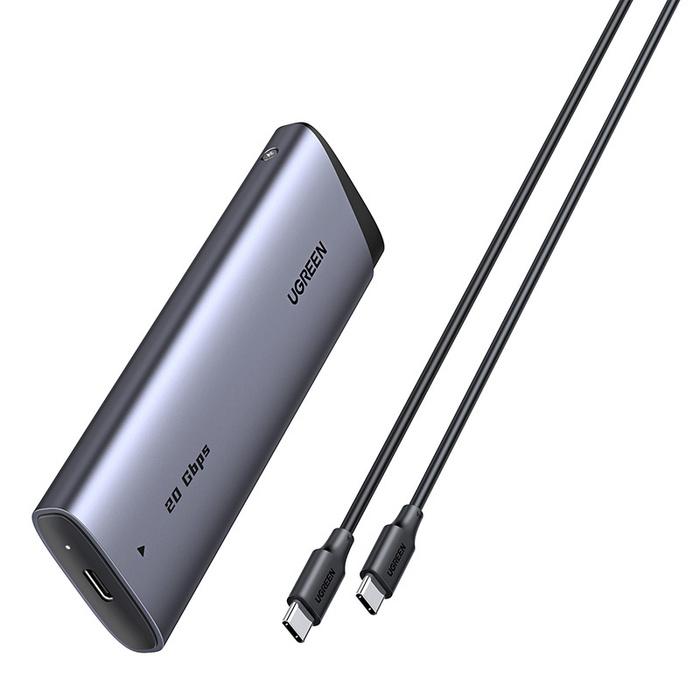 UGREEN CM767 USB Adapter, USB Adapter, M.2 NVMe SSD Enclosure Adapter, Grey