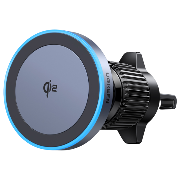 UGREEN Qi2 Car Charger, 15W, Wireless Car Mount Charger, Black/Grey