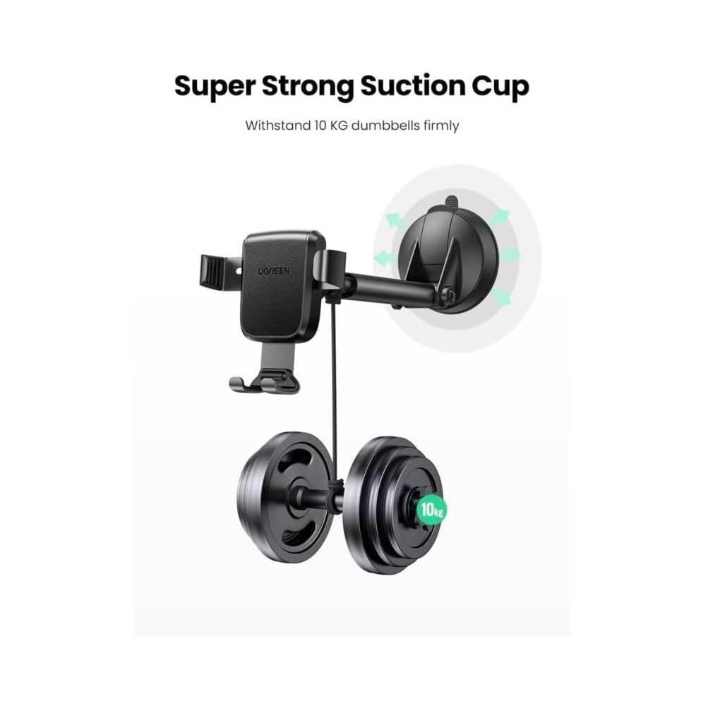 UGREEN LP200 Holder, Gravity Phone Holder With Suction Cup, Black