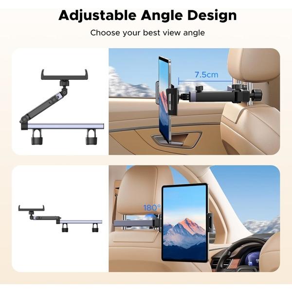 UGREEN LP904 Holder, ar Headrest Tablet Holder, Black/Grey
