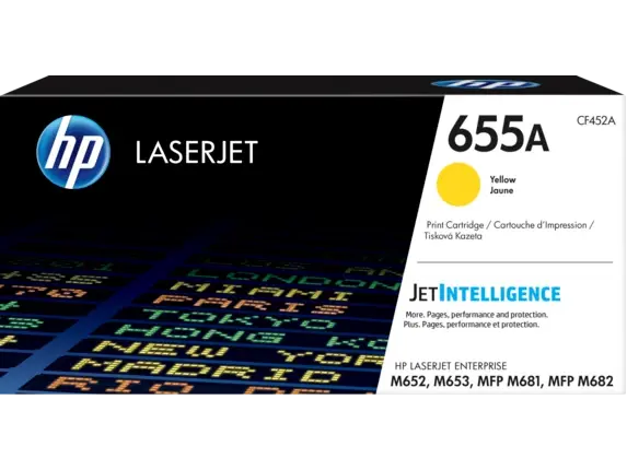 HP 655A Toner Cartridge, Yellow. CF452A