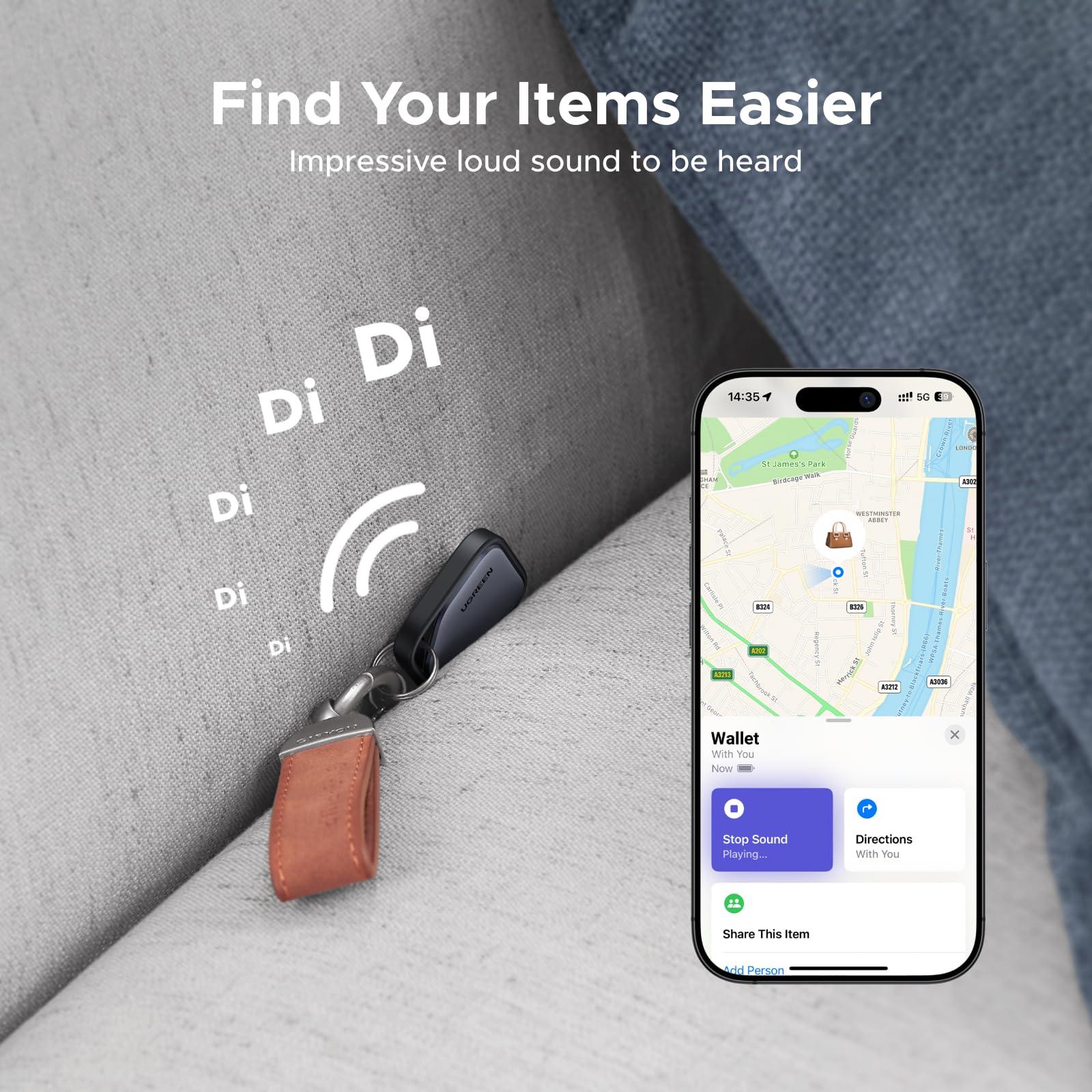 UGREEN CM916 FineTrack Duo, Apple+Google, Smart Tag Finder, Grey