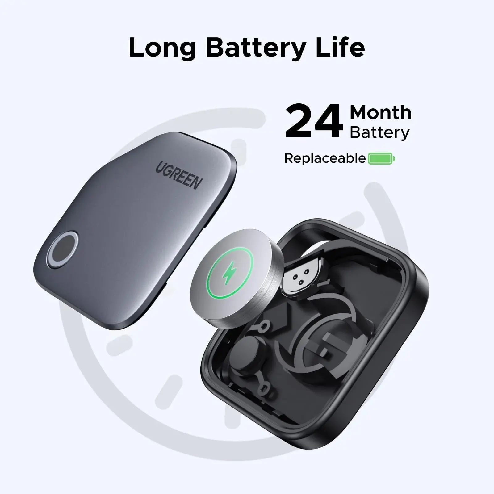 UGREEN CM916 FineTrack Duo, Apple+Google, Smart Tag Finder, Grey
