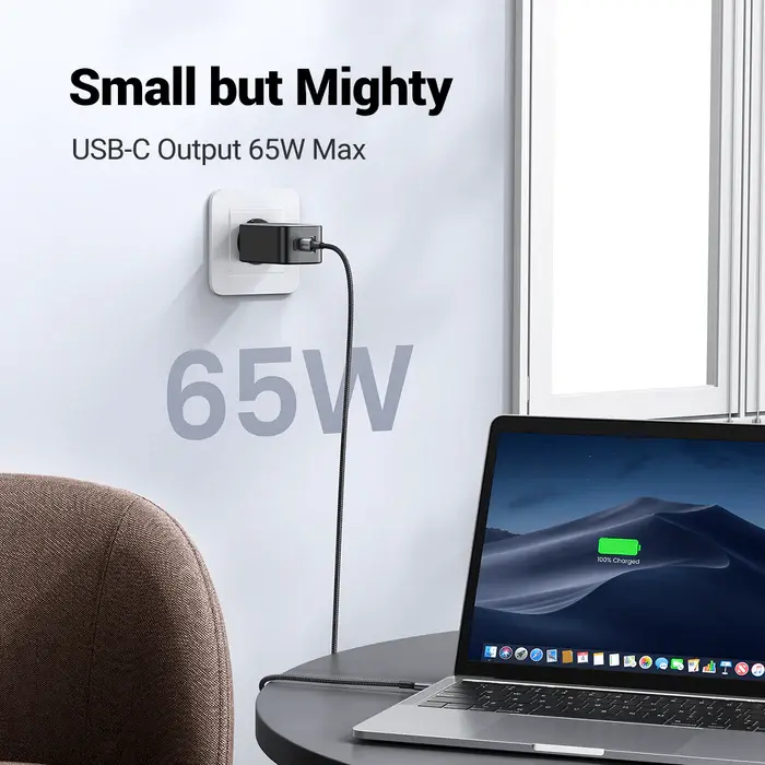 UGREEN X553 Power Supply, Nexode Air, 65W, USB, USB-C x2, Grey