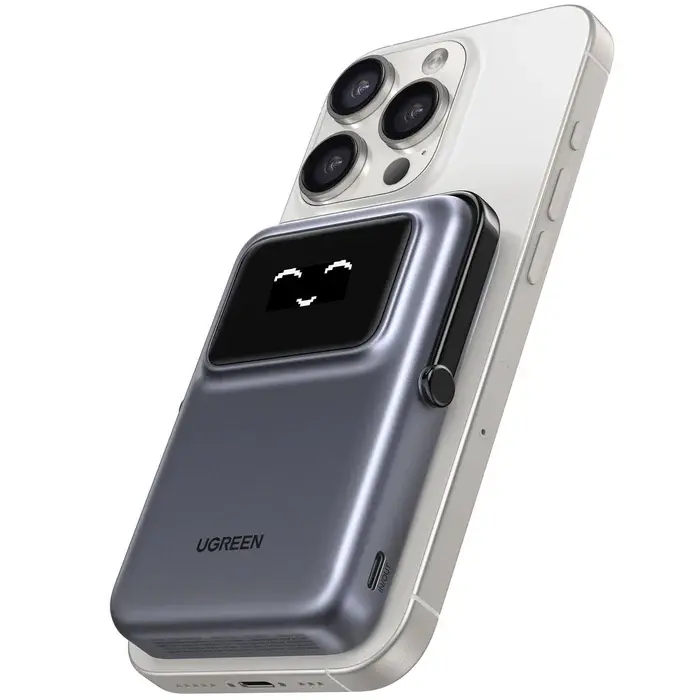 UGREEN PB572 Power Bank, Uno, 10000mAh, Magnetic Wireless, Grey
