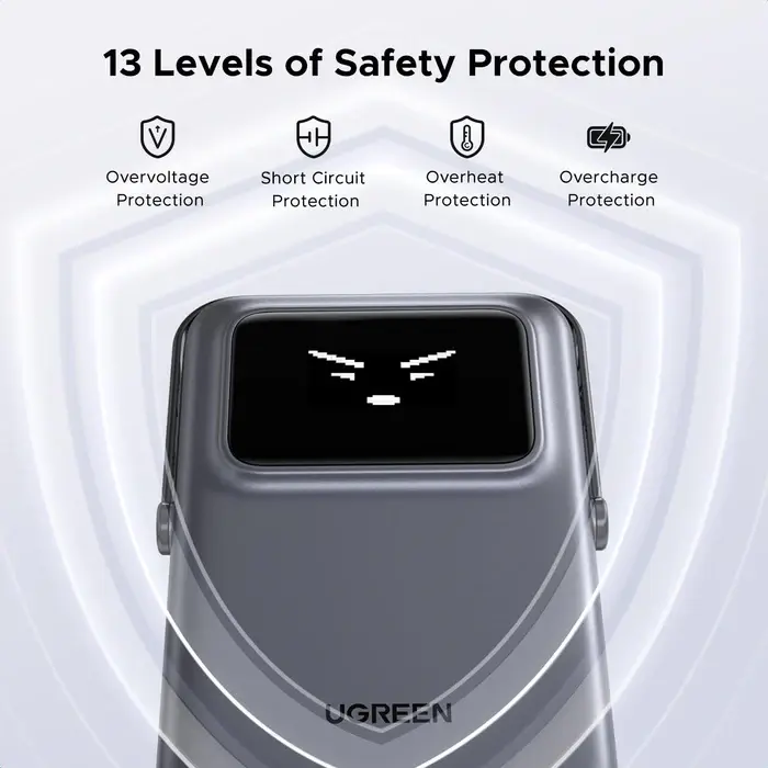 UGREEN PB572 Power Bank, Uno, 10000mAh, Magnetic Wireless, Grey