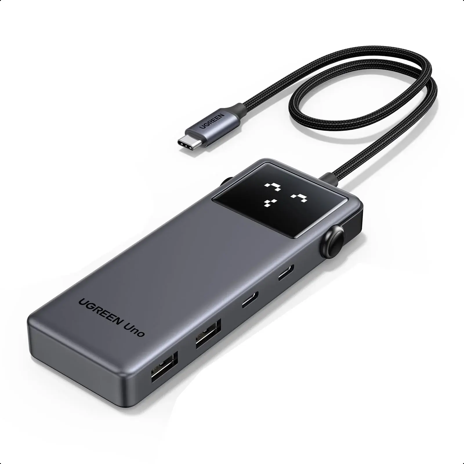 UGREEN CM888 USB HUB, Groovy Robot, 6-in-1, HDMI, USB-A, Type-C, HUB, Space Gray