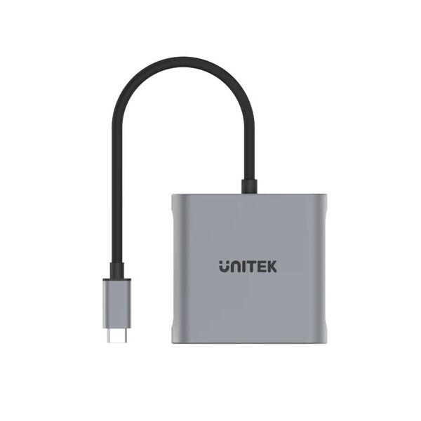 Unitek V1404A USB-C to Dual DP1.4 8K Adapter with MST, Space Gray