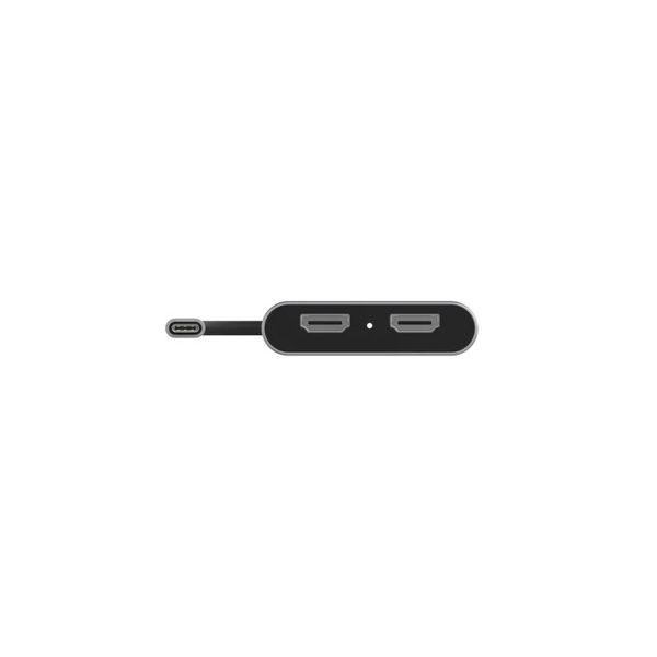 Unitek V1404B USB-C to Dual HDMI2.0 4K Adapter with MST, Space Gray