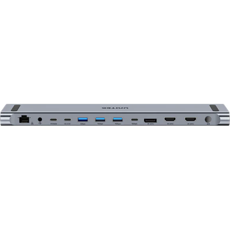 Unitek D1106A Docking Station, 13-in 2 KVM (2*HDMI+DP+USB+2*USB 10Gb+USB-C 10Gbp+SD/Micro+Audio+1GB LAN+PD 100W+DC5V)+HDMI
