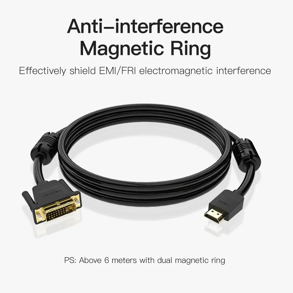 Vention ABFBG Cable, HDMI to DVI Cable 1.5M Black