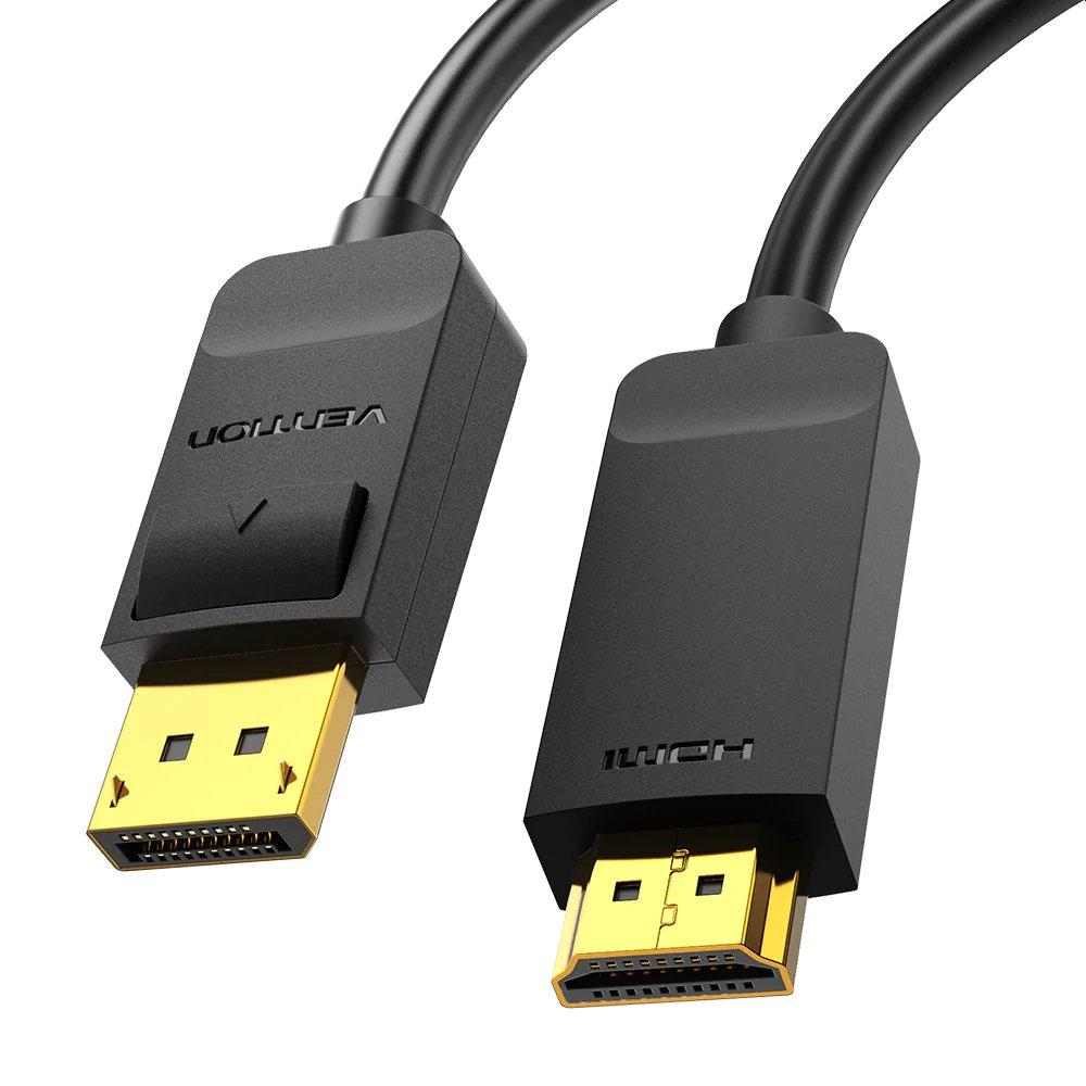 Vention HAGBG Cable, 4K DisplayPort to HDMI Cable 1.5M Black (DP to HDMI)