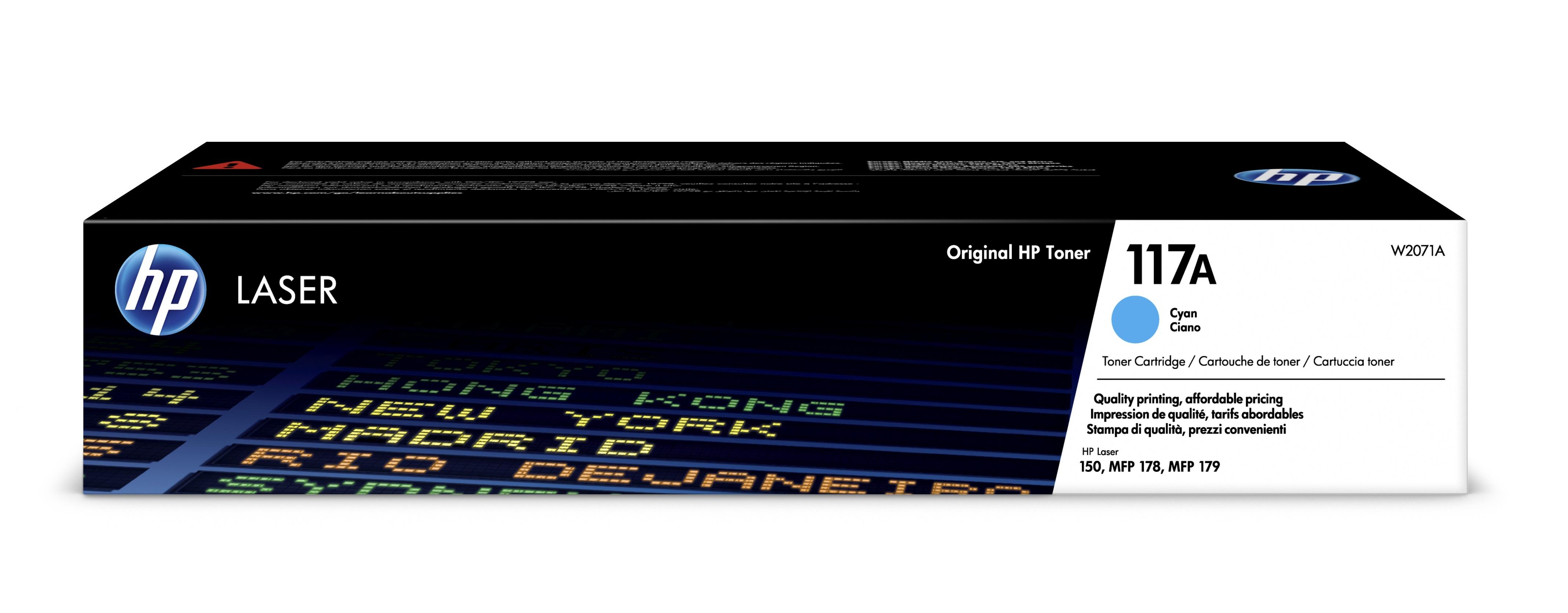 117A HP Toner Cartridge, Cyan (W2071A)