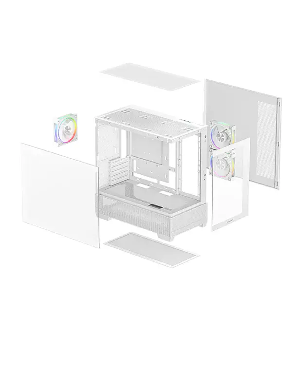 DeepCool CG380 3F WH, CASE, White