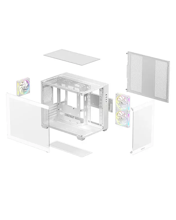 DeepCool CG330 3F WH, CASE, White