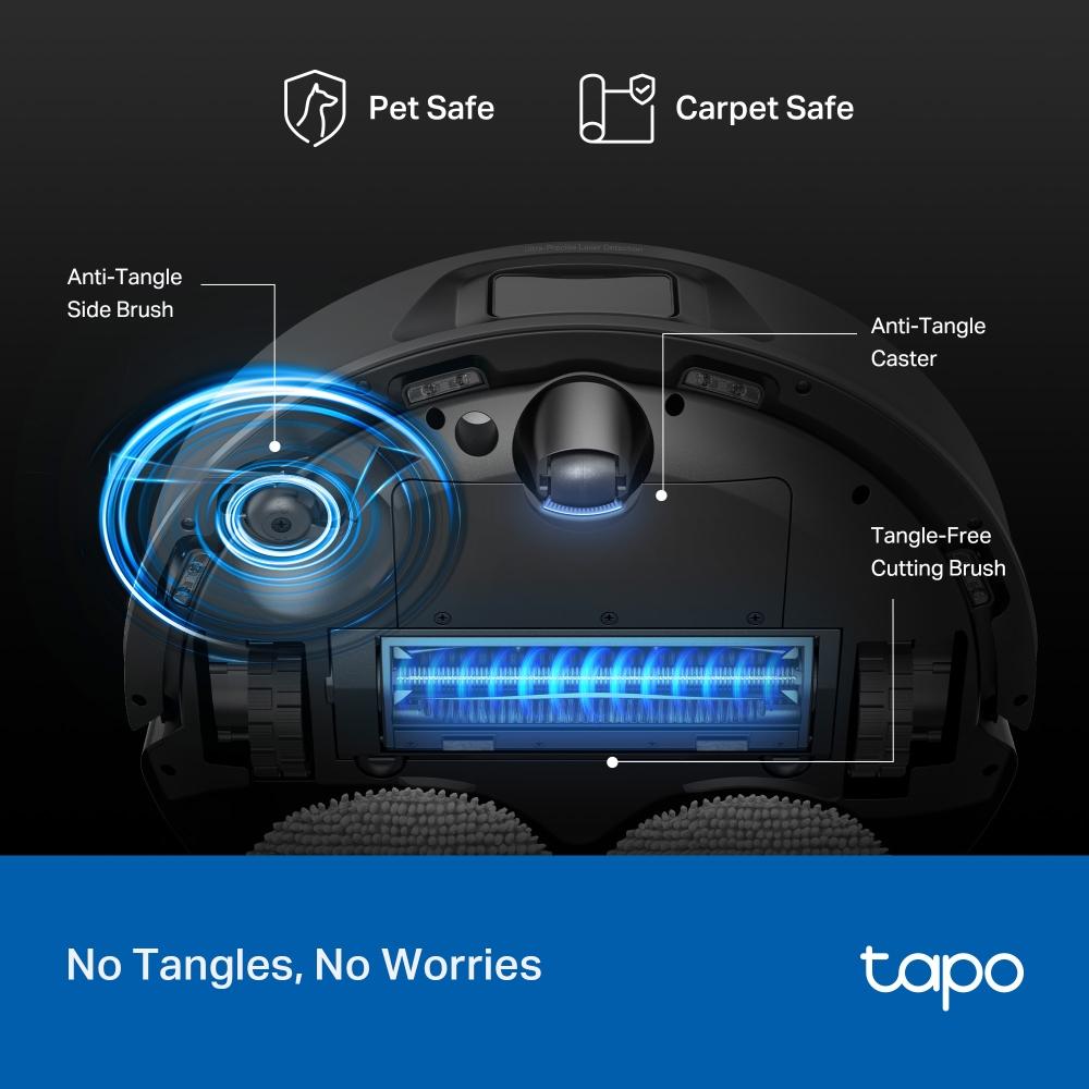TP-Link Tapo RV50 Pro Omni, All-in-One Dock, Robot Vacuum Cleaner, Black