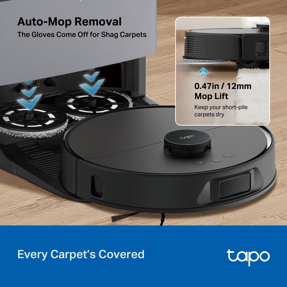 TP-Link Tapo RV50 Pro Omni, All-in-One Dock, Robot Vacuum Cleaner, Black