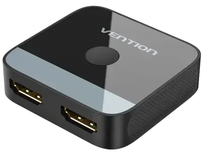 AKOB0 2-Port HDMI Adapter, 2-Port HDMI Bi-Direction 4K Switcher Black ABS Type