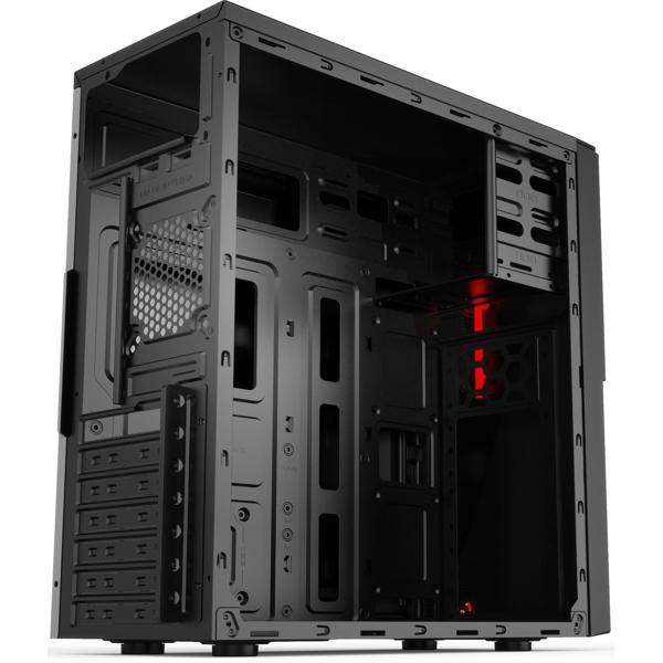 2E-E1903U-400, Computer case 2Е ALFA (E1903U-400) with PSU 2EATX400 MidT,2xUSB2.0,1xUSB3.0 black