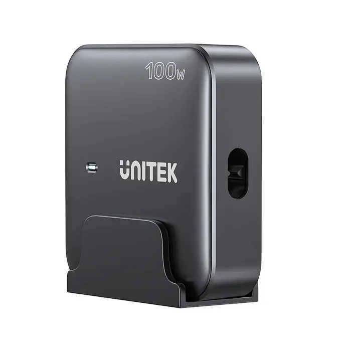 Unitek P1229ABK Charger, 100W 4-in-1 Desktop GaN Charger (2*USB-C PD + 2*USB-A QC3.0), with 1.5M Power Cord, Black