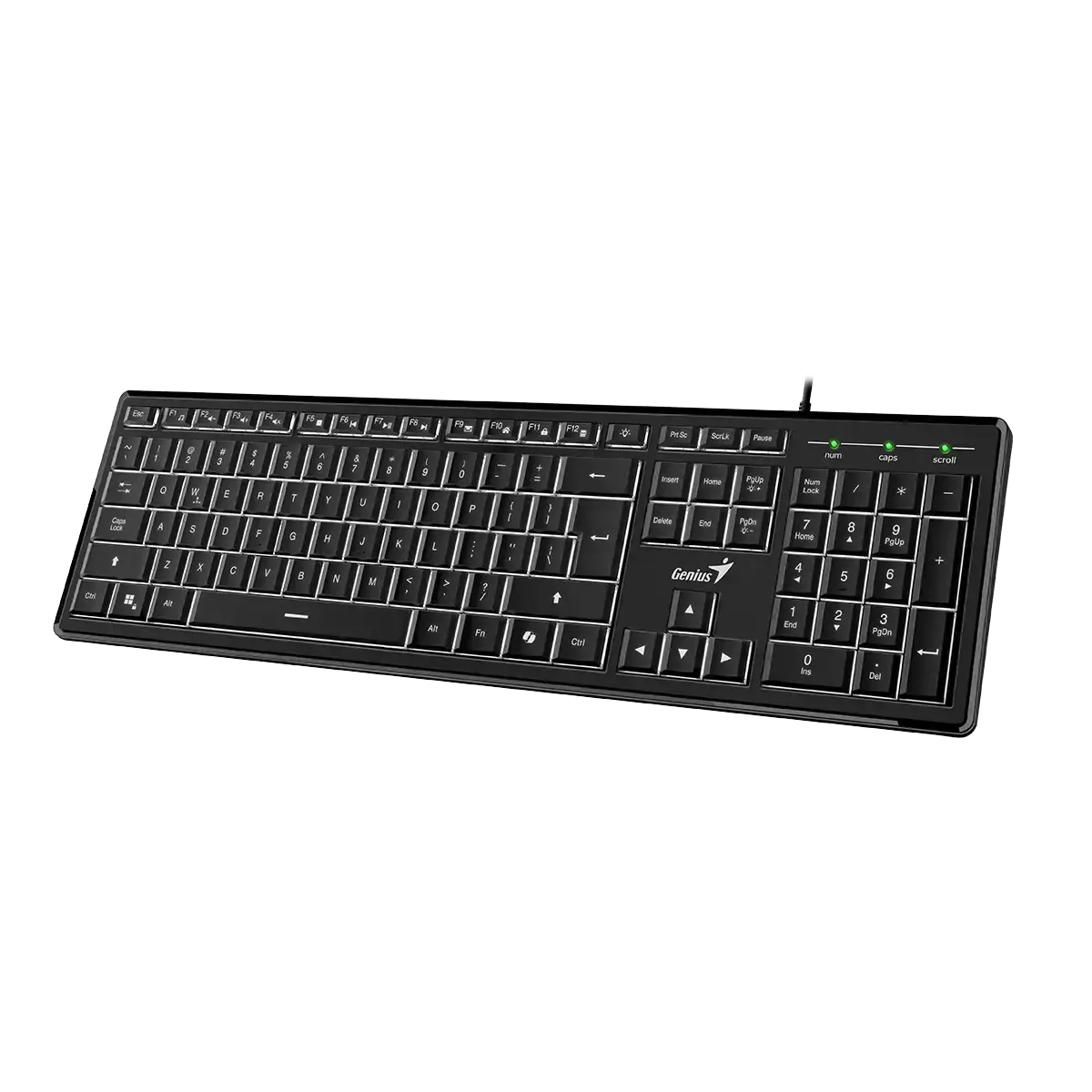 Genius SlimStar 820, AI Copilot Key, Keyboard, Black