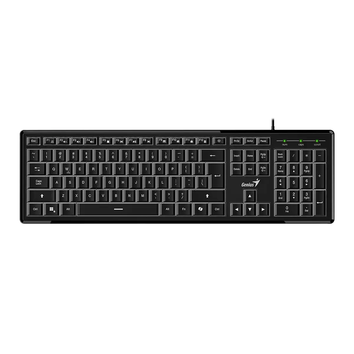 Genius SlimStar 820, AI Copilot Key, Keyboard, Black