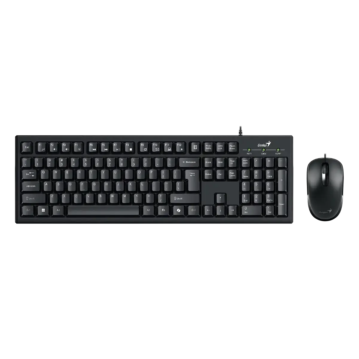 Genius KM-100SE, AI Copilot Key, Keyboard + Mouse, Black