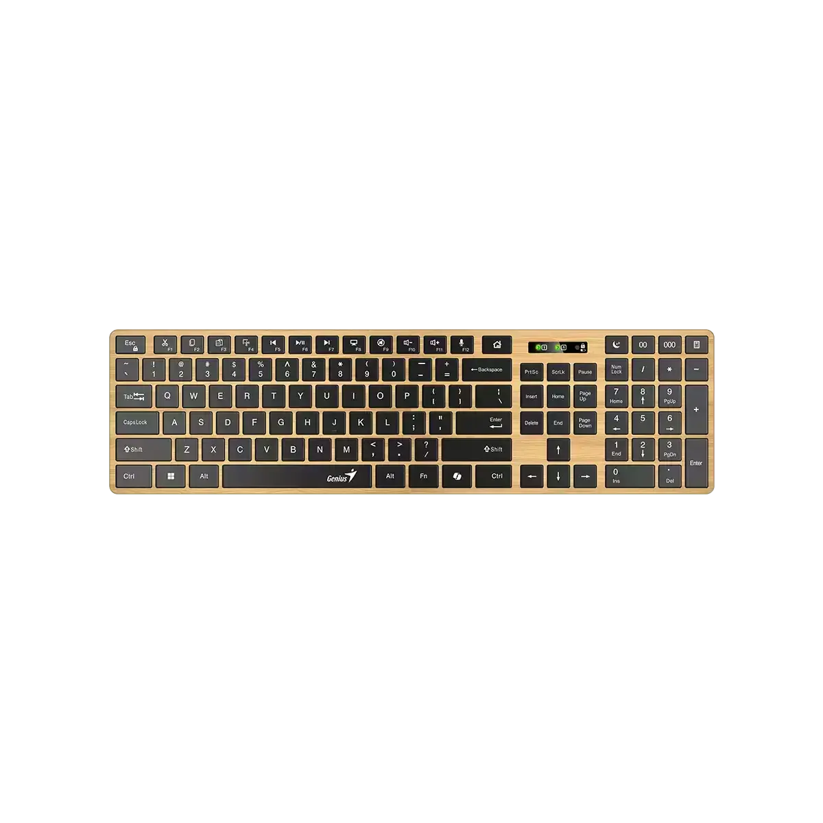 Genius SlimStar 7250BT, AI Copilot Key, Keyboard, Pine wood