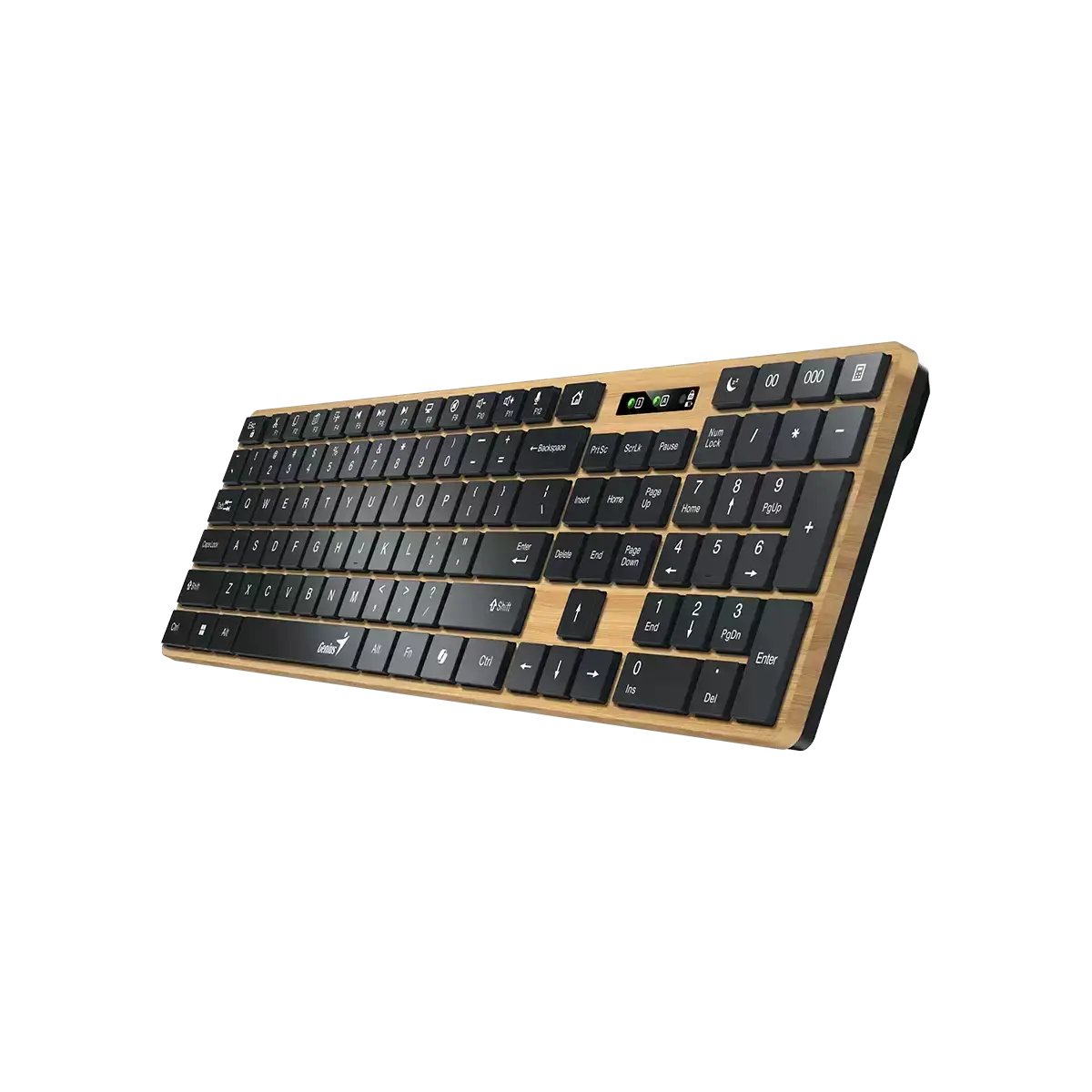 Genius SlimStar 7250BT, AI Copilot Key, Keyboard, Pine wood