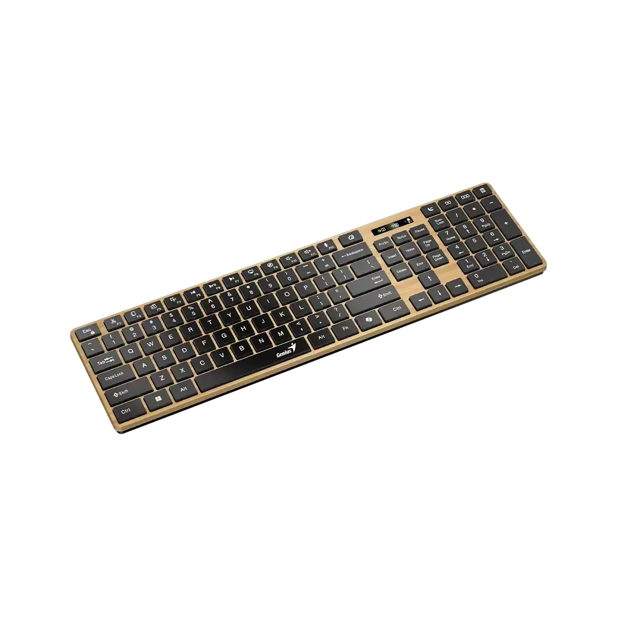 Genius SlimStar 7250BT, AI Copilot Key, Keyboard, Pine wood