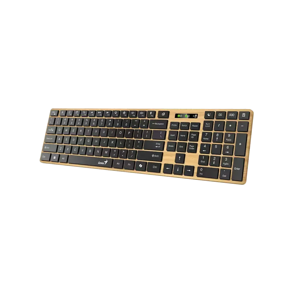 Genius SlimStar 7250BT, AI Copilot Key, Keyboard, Pine wood