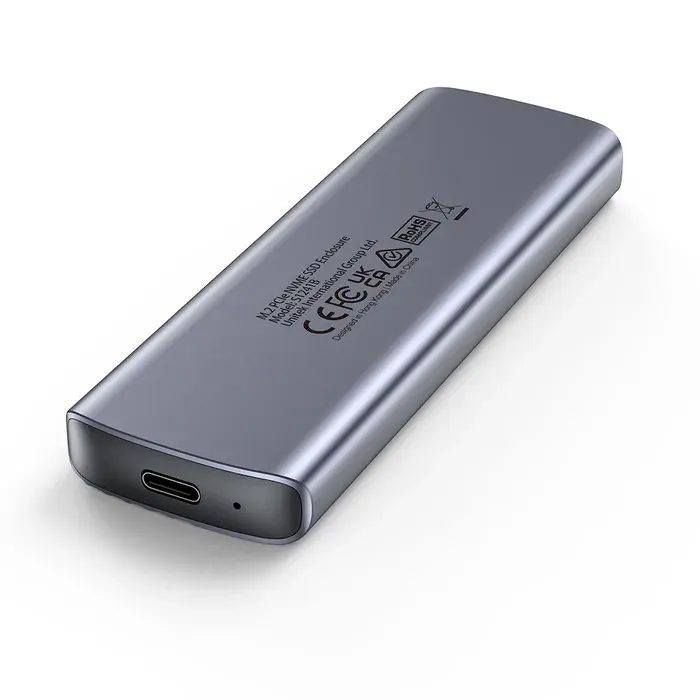 Unitek S1241B01 USB Adapter, USB-C 10Gbps to NVMe M.2 SSD Enclosure, up to 8TB, Space Grey