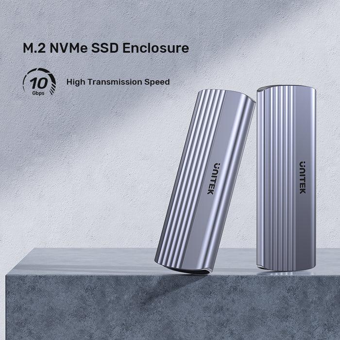 Unitek S1241B01 USB Adapter, USB-C 10Gbps to NVMe M.2 SSD Enclosure, up to 8TB, Space Grey