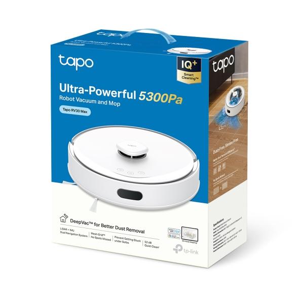 TP-Link Tapo, RV30 Max, Robot Vacuum Cleaner, White