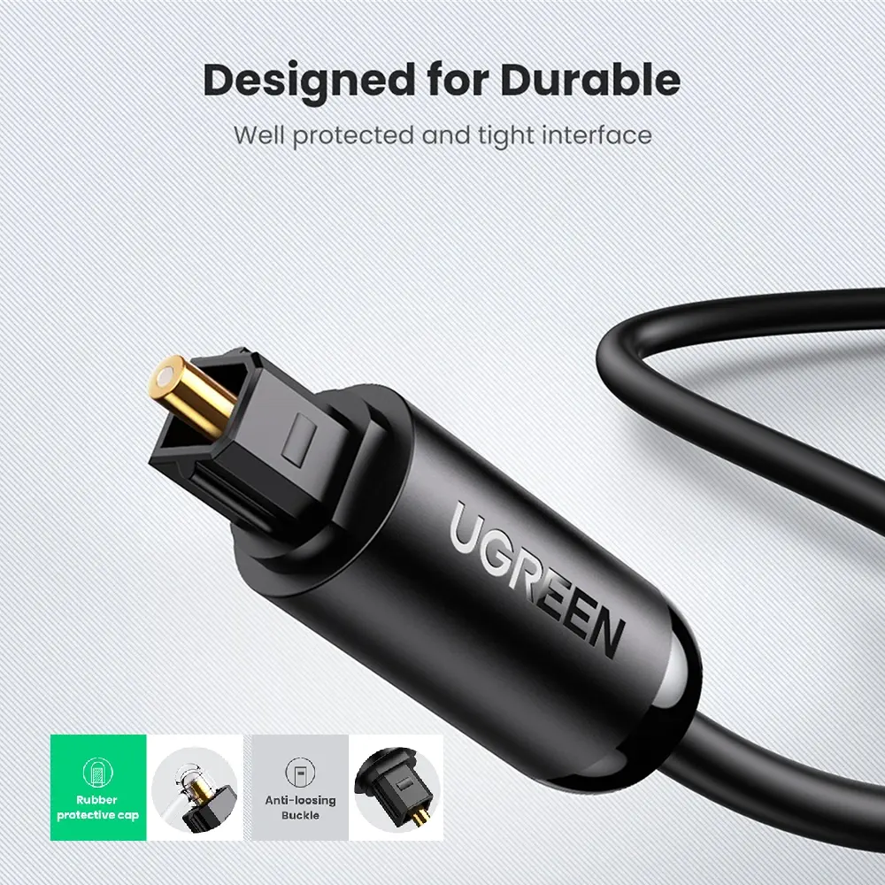 UGREEN AV122 (70892) Toslink Optical Audio Cable 2m (Black)