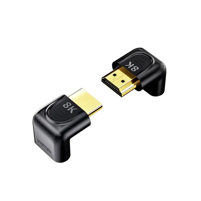 Unitek A1046A Adapter, 90° & 270° Right Angle HDMI Adapter 8K 60Hz & 4K 120Hz