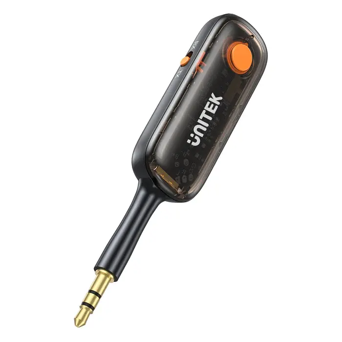 Unitek B1111A01 Bluetooth Adapter, 2-in-1 Bluetooth 5.3 Transmitter/Receiver, up to 10 m, latency 40ms, charge up to 10